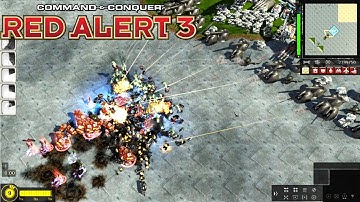 Red Alert 3 War of Powers MOD TD Gameplay | The Real TD with tons of Defensive Turret!