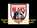 North sydney bears theme song lyrics