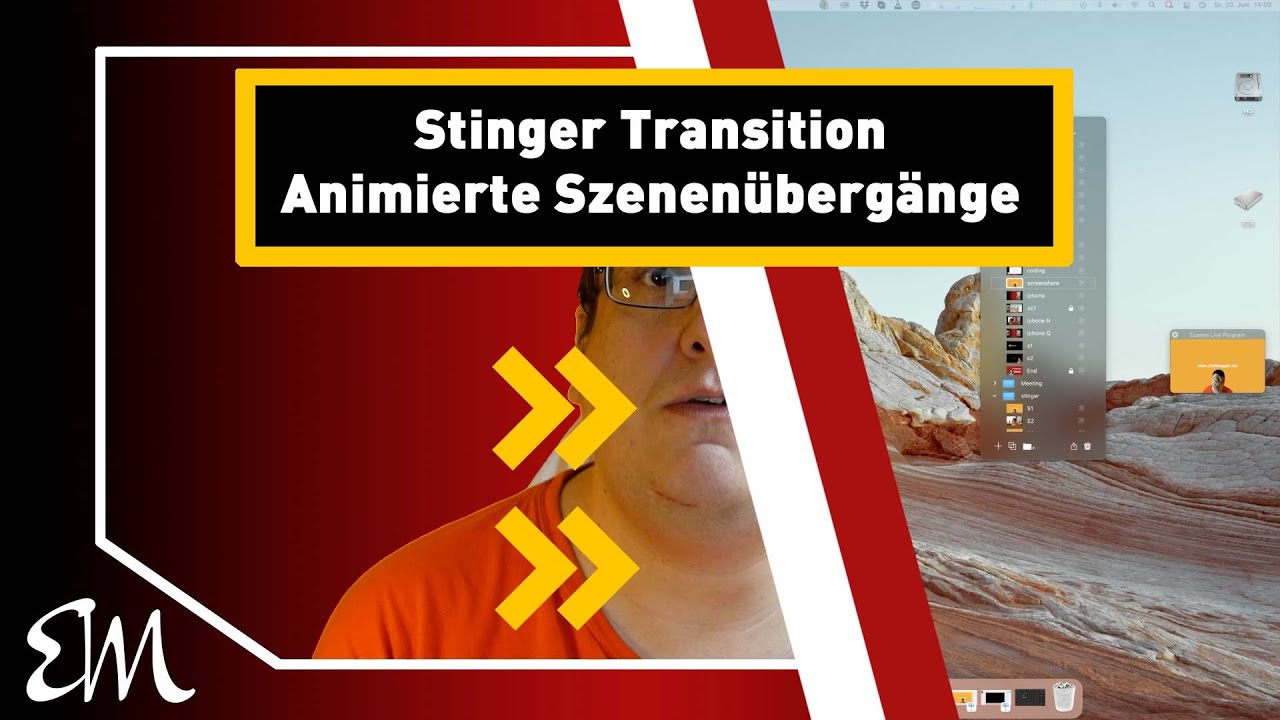 Stinger Transition / Animierte Szenenübergänge in Ecamm Live mit Stream Deck