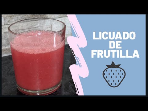 Licuado de frutilla con agua