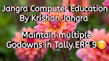 Maintain multiple Godowns in Tally.ERP 9😊