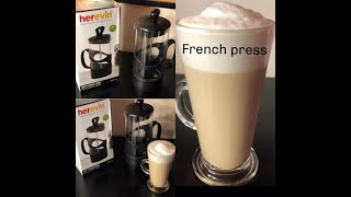 ريفيو عن فرنش بريس لمحبي القهوة وازاي نعمل فوم اللبن الرهييب☕️how to use french press for milk foam