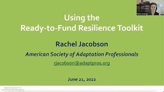 June 2022: Ready-to-fund Resilience Toolkit
