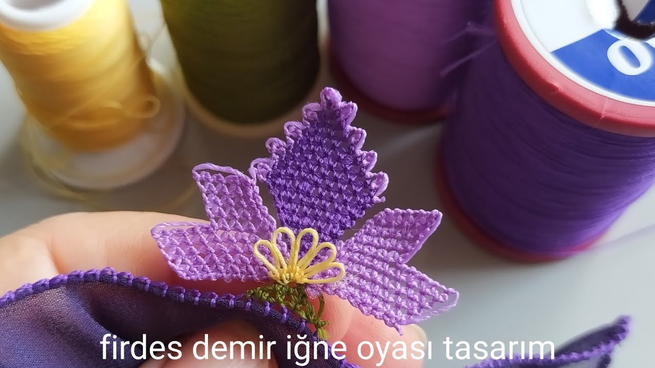 713- bütün markaların ip bilgisi ile hoş bir iğne oyası modeli anlatımlı yapılışı