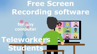 Free, Safe Screen Recording Software for Teleworkers and students. (Use on any computer.) screenshot 2