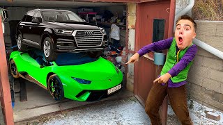 Mr. Joe Found MAGIC REMOTE & Conjured Camaro & Audi & Lamborghini in GARAGE 13+