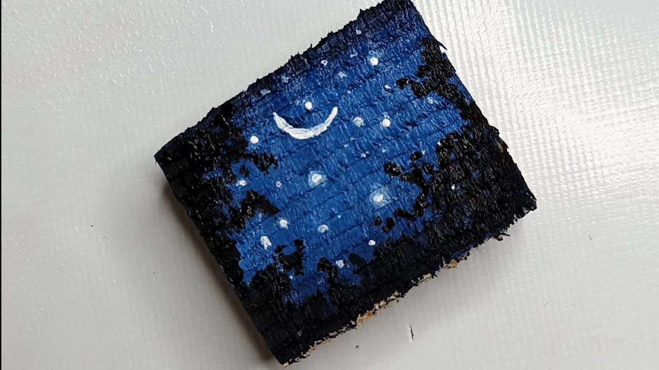 Mini Acrylic Painting On Wood Block YouTube