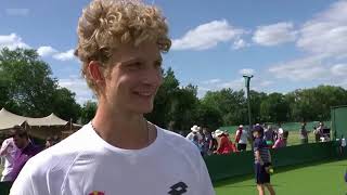 Information Martín Landaluce match point and interview after 1st round qualifying win at 2025 Wimbledon Update