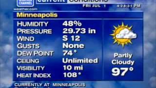 Pt 2 of 3: Tropical Heat Index of 108 in Minneapolis-St. Paul
