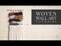 Woven Wall Hanging Tutorial [Weaving With Velvet, Cotton Rope, and Roving]