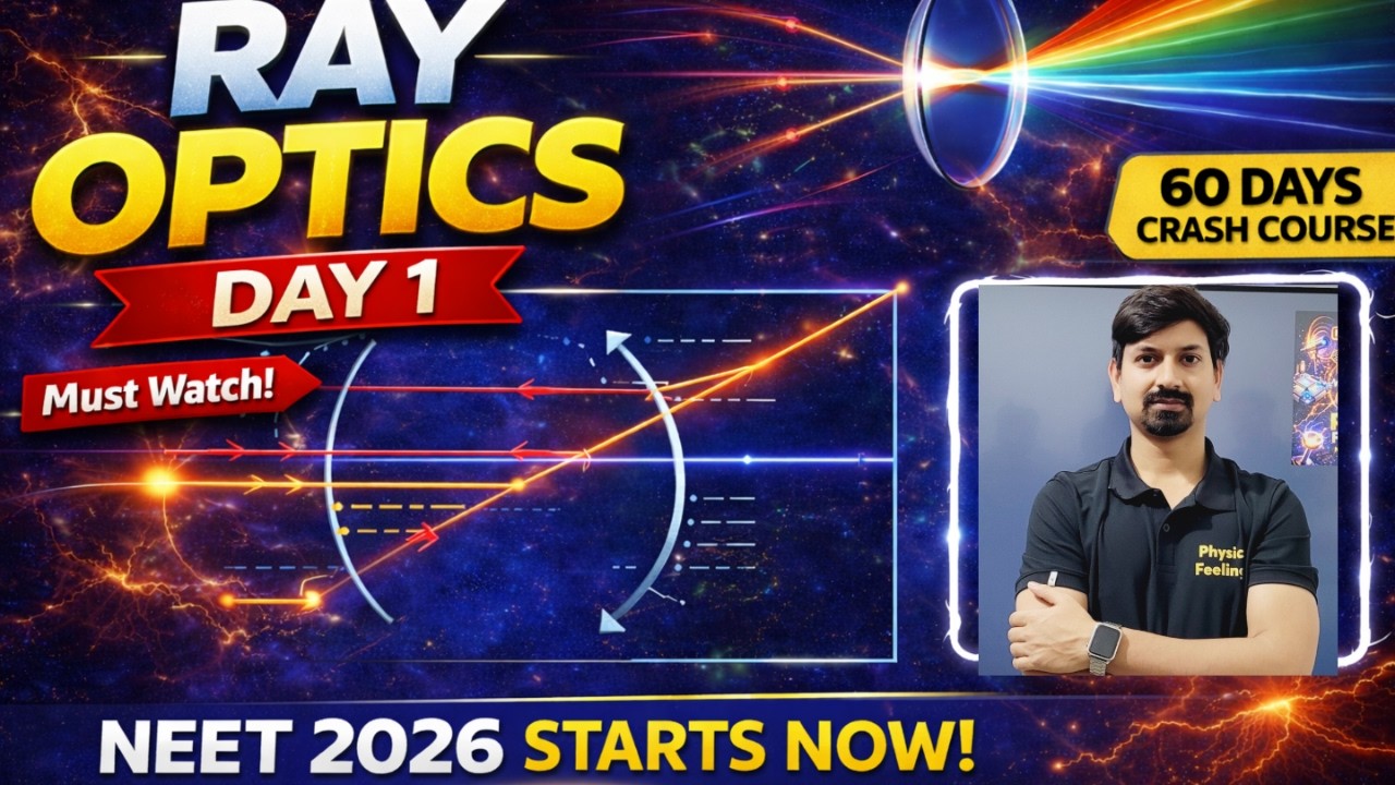 Ray Optics: Concept + Last 5 Years PYQs | NEET 2026 Crash Course | Day 01 #neet #physics #rayoptics