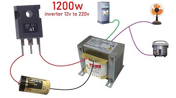 How to make simple inverter 12v to 220v TIP41 TIP42 transistor , No IC , Simple circuit