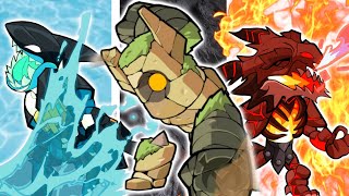 Brawlhalla WATER + EARTH + FIRE Elemental Strikeout 1v1 Team!!