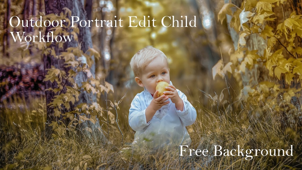 Outdoor Portrait Edit Child -- Workflow - Free Background