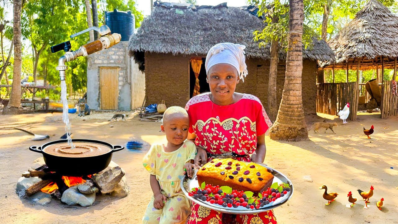 We Finally Have Running Water 🚰🏡 Healthy Village Morning & Sugar-Free Banana Bread 🌅