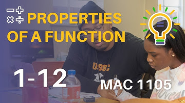 MAC 1105 - Ch.1 ; Q12 - Properties of a Function