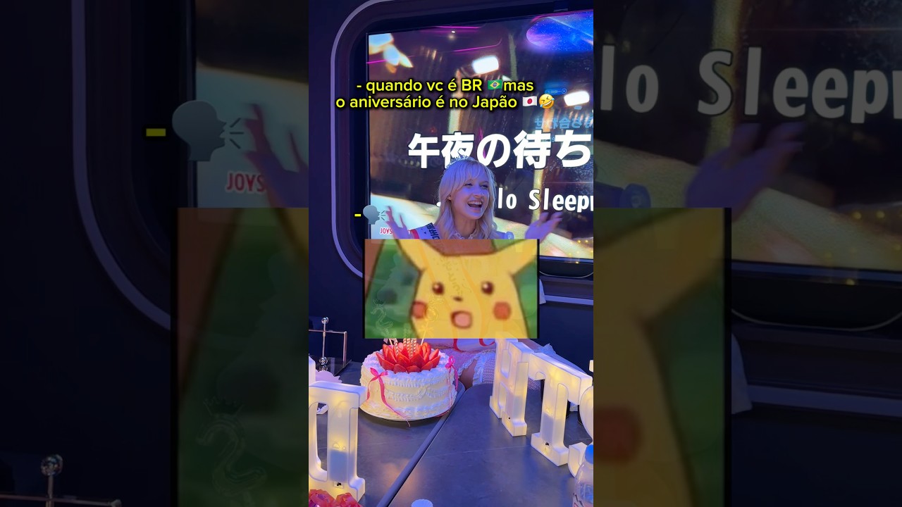 como foi fazer ANIVERSÁRIO no JAPÃO 🇯🇵🤣 #japão #aniversario #memes