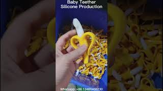 (0-24 month) Baby silicone products manufacturer, baby teether - banana production process.