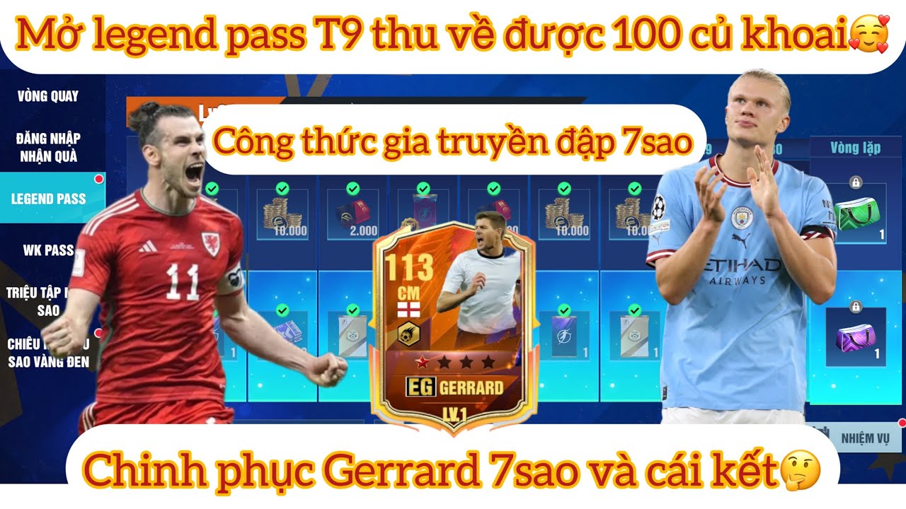BeAPro Football: Đập Gerrard EG lên 7sao bằng Công Thức Gia Truyền và cái kết🤔Mở Legend Pass T9/T10