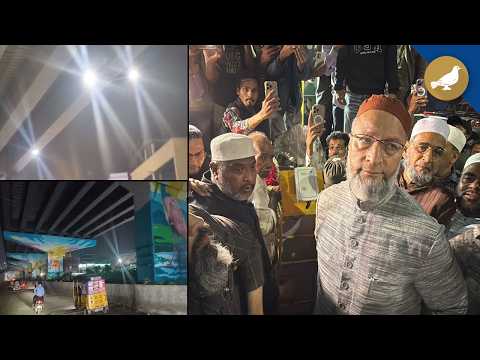 Owaisi inaugurates modern LED streetlights under Zoo Park–Aramghar flyover - SIASAT