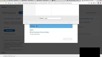 Watson Conversation - How-to Import a Workspace for a Chatbot