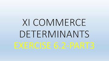 XI Commerce Determinants Lec6 Exercise6 .2 -Part3