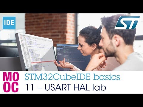 STM32CubeIDE basics - 11 USART HAL lab