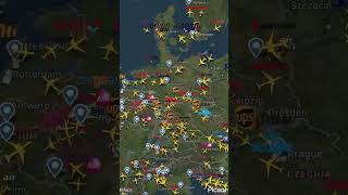 Time lapse of flights over Germany viral trend flight planes timelapse shorts