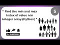 find the min and max index of value n in Integer array