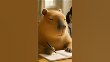 Capybara ngủ gật trong giờ học và cái kết! #capybara #funny #giaitri #fyp #shorts #cute