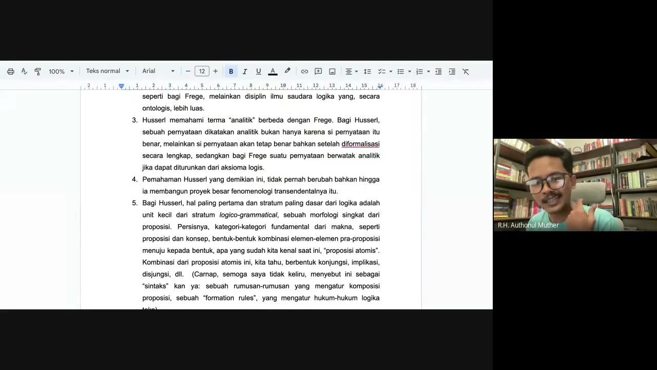 Frege & Husserl: Logika & Fenomenologi (feat. R.H. Authonul Muther)