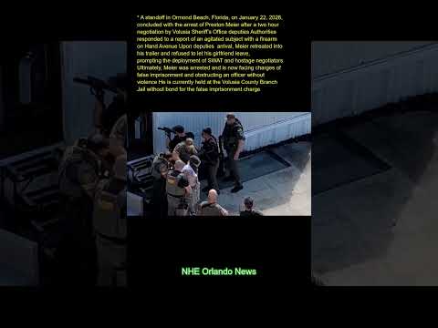 A standoff in Ormond Beach, Florida, on January 22, 2026, concluded with the arrest of Preston Meier