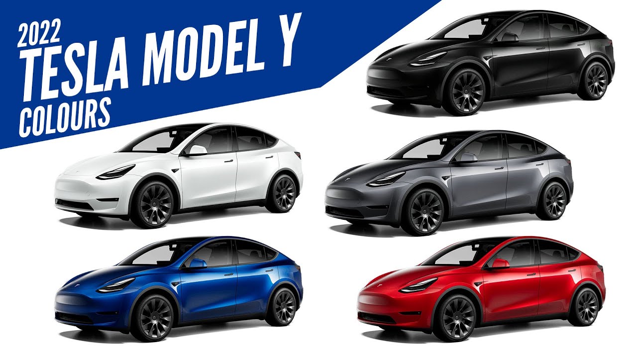 2022 Tesla Model Y All Color Options Images Autobics Youtube