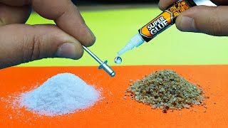 Mix Sand and Super Glue and watch the Results