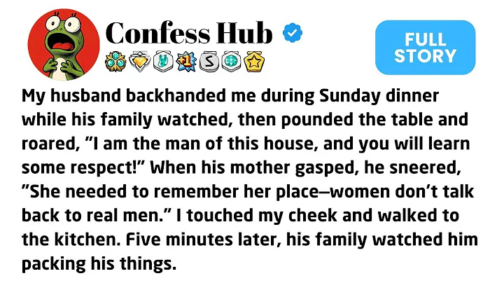 My husband backhanded me during Sunday dinner while his family watched, then pounded the table...