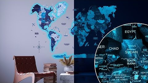 A Kickstarter Project We Love: The Upgraded 3D Luminous Colored Wooden World Map W/ Led 3.0