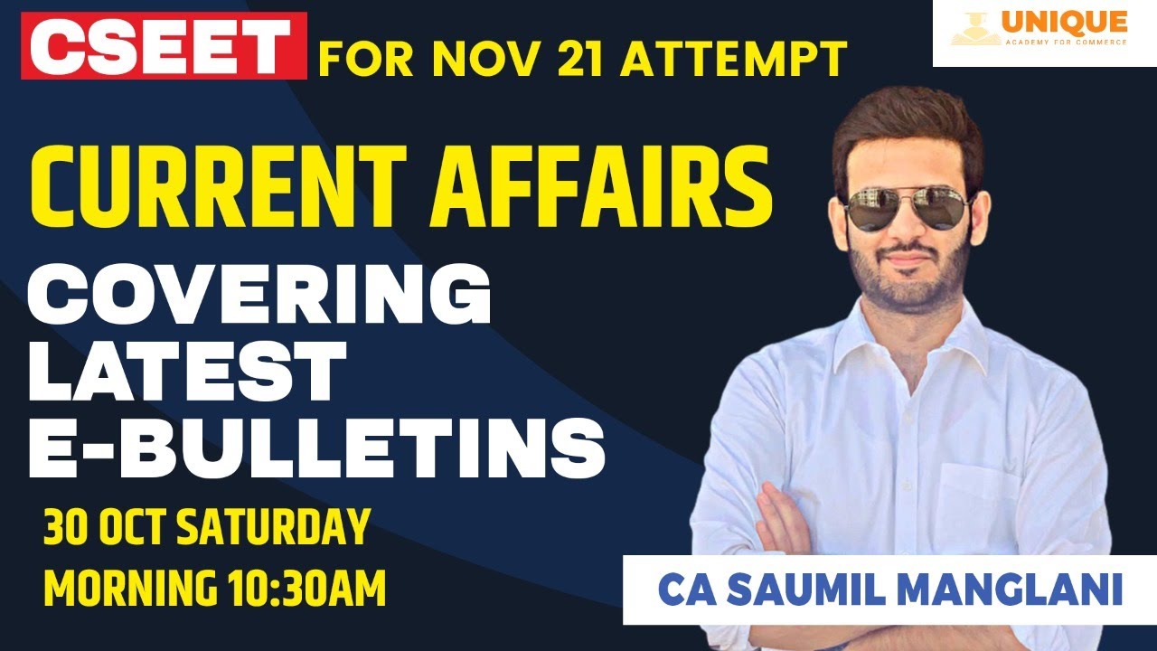 CSEET E Bulletin Part1 Updates For Nov 21 Exams Current Affairs 