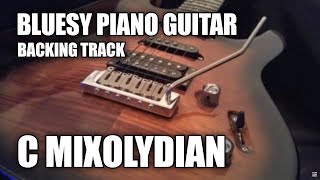 Bluesy Piano Guitar Backing Track In C Mixolydian / C Minor Pentatonic chords