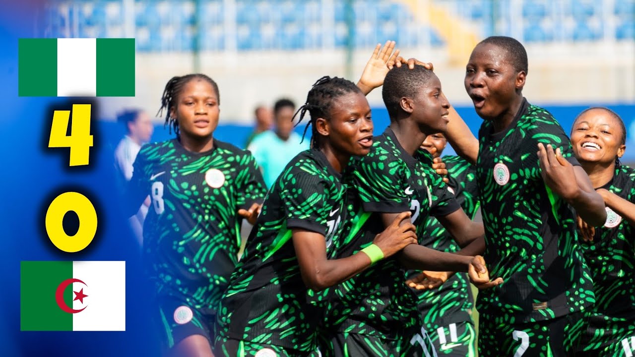 Nigeria Flamingos 4 VS 0 Algeria U17 - Goals & Highlight - 2025 FIFA U17 Women’s World Cup Qualifier