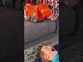 Fail | garbage truck toy dumps Candy on kids | bts min min playtime #garbagetrucktoys #funny #kids