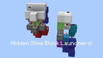 Hidden Slime block Launchers!