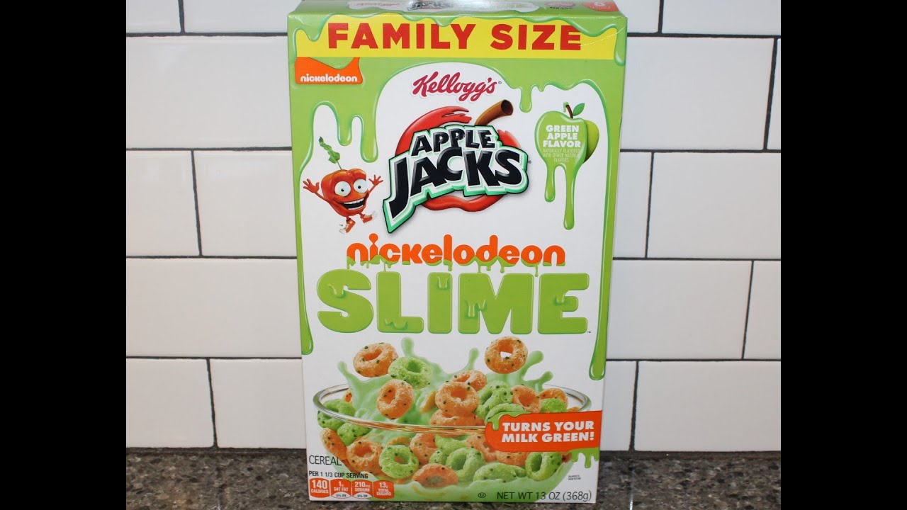 Kellogg’s Green Apple Flavor Apple Jacks Nickelodeon Slime Cereal