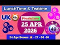 Uk49s double predictions for today 25-04-26 | today uk49s lunchtime prediction