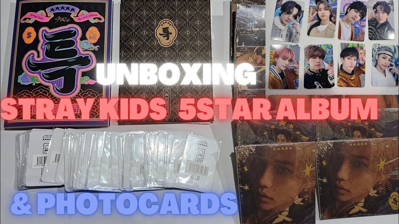 Stray Kids (스트레이키즈) 5star Limited Version Album and Photocards Unboxing ...