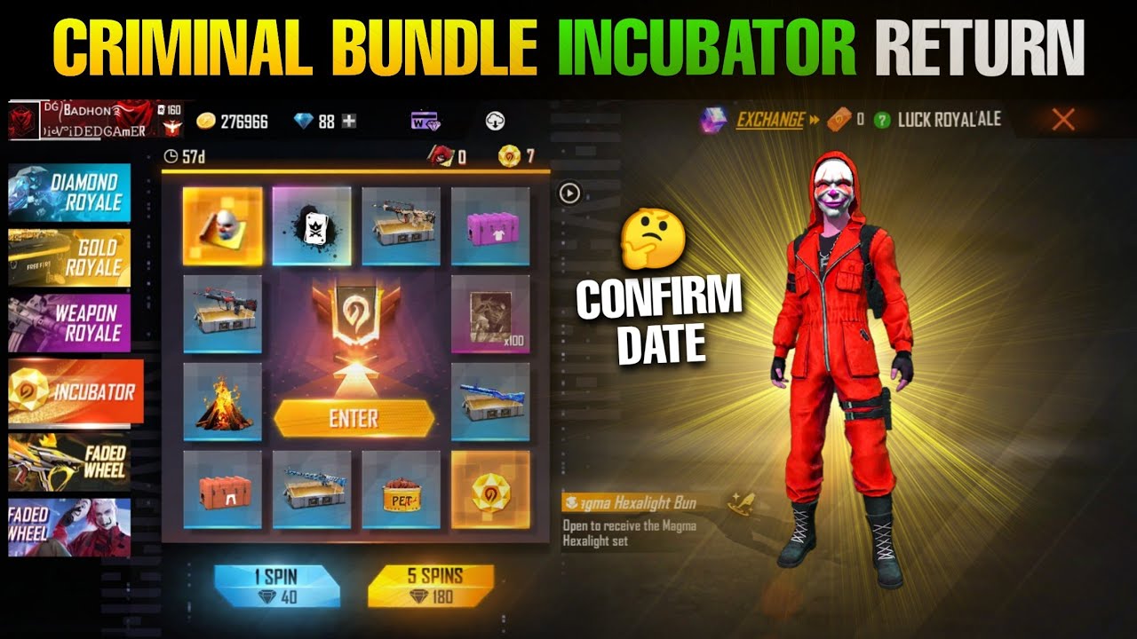 CRIMINAL BUNDLE RETURN | CONFIRM DATE | CRIMINAL INCUBATOR RETURN DATE | CRIMINAL BUNDLE RETURN 2022