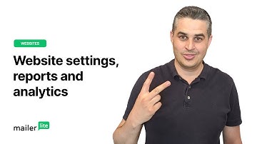 Website settings, reports and analytics - MailerLite tutorial