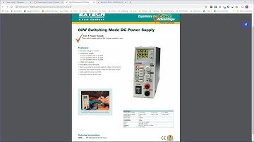 Bench Power Supply Extech 382260 Operation