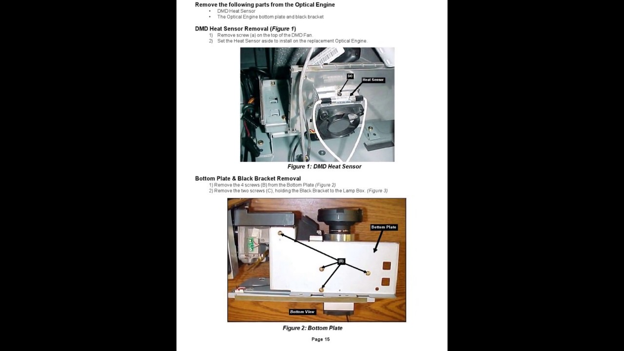 Mitsubishi Digital Light Processing Projection TV Service Manual YouTube