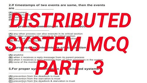 Distributed Systems MCQ Questions Part3