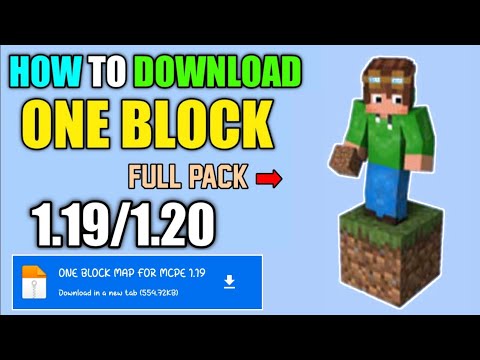 Minecraft PE 1.19 One Block Map - Most Challenging Survival Map